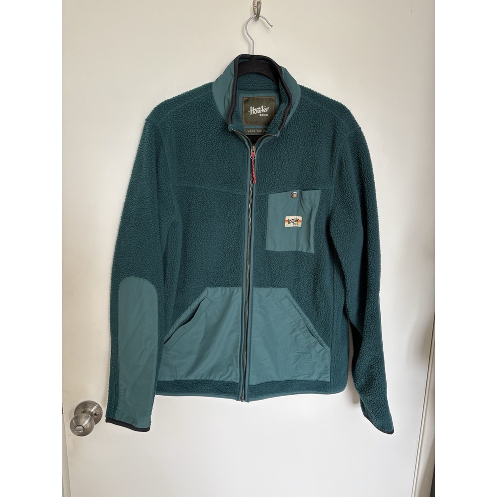 Howler Bros Men's Green Chisos Fleece Jacket Pockets Medium